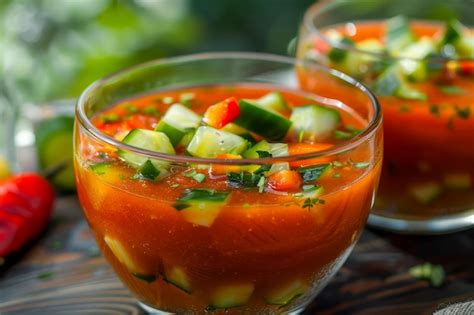  Gazpacho - Wybuchowa mieszanka świeżych warzyw i aromatycznych ziół w idealnym połączeniu z chrupiącym pieczywem!